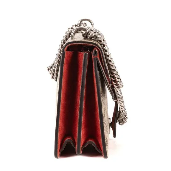 Gucci Dionysus Beige Red Supreme Canvas Shoulder Bag - Picture 4 of 10